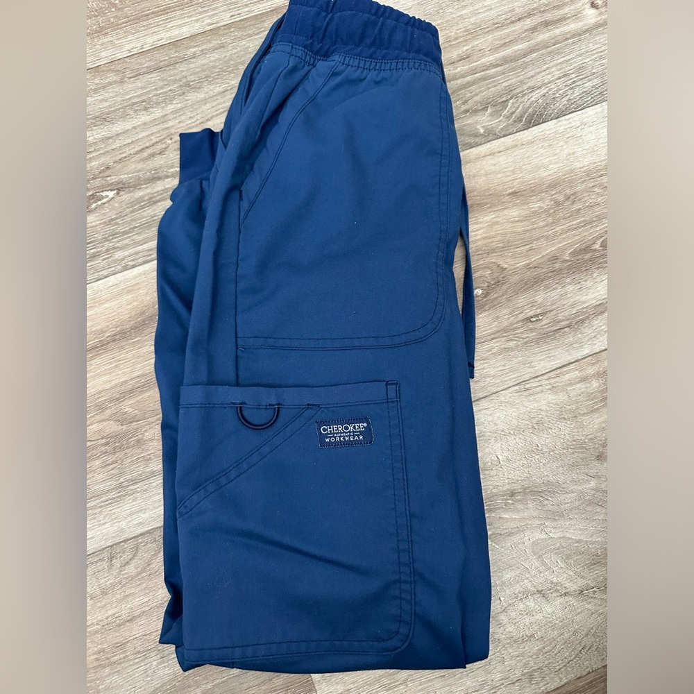 Navy blue Cherokee women scrubs joggers pants